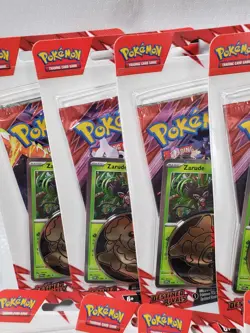 Pokemon Destined Rivals Blister Pack Zarude Eevee Cosmos Holo Promo Lot Of 10 - Image 2