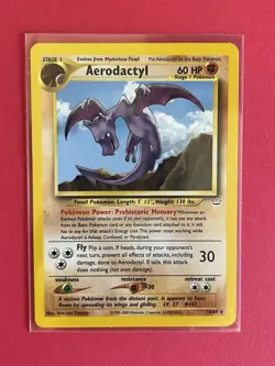 2001 Pokemon Neo Revelation Aerodactyl Unlimited #15/64 Non-Holo LP - Image 1