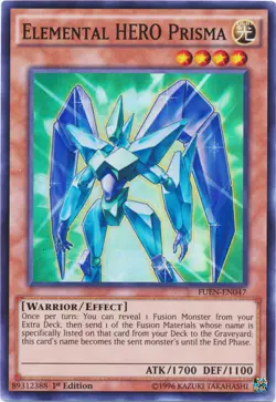 Yugioh! LP Elemental HERO Prisma - FUEN-EN047 - Super Rare - 1st Edition Lightly - Image 1