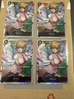 ONE PIECE CARD GAME-0P07-085-SR-STUSSY- X 4 - NM/MT-PLAYSET - Image 1