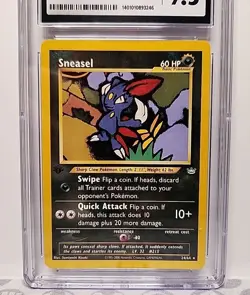 Sneasel 1st Edition 24/64 Neo Revelation 2001 Pokemon WOTC Card Graded CGC 9.5 - Image 3