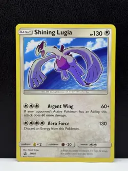 Pokemon TCG Shining Lugia Black Star Promo Card SM82 LP+ - Image 1