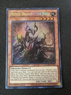 Primite Dragon Ether Beryl BLMM-EN130 Secret Rare 1st Edition Yu-Gi-Oh Card Mint - Image 1