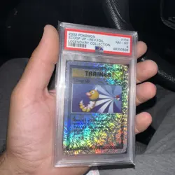 PSA 8 Scoop Up Reverse Holo Legendary Collection 2002 Pokemon Card #104 slab - Image 1