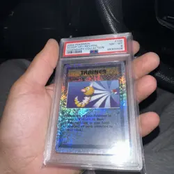 PSA 8 Scoop Up Reverse Holo Legendary Collection 2002 Pokemon Card #104 slab - Image 2
