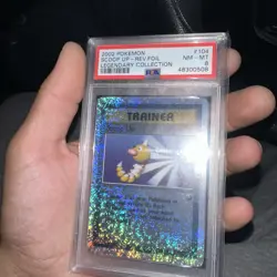 PSA 8 Scoop Up Reverse Holo Legendary Collection 2002 Pokemon Card #104 slab - Image 3
