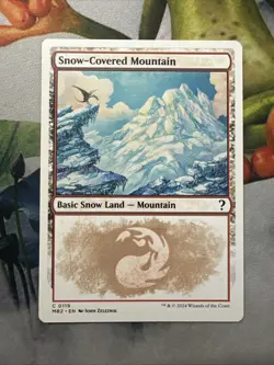 1x Snow-Covered Mountain- NM- Mystery Booster 2- Mtg Magic The Gathering Card - Image 1