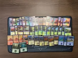 MTG Magic foil lands lot, MH2, CMM Commander Masters, Etched foils NM ~40 cards - Image 1