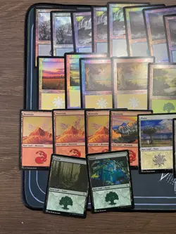 MTG Magic foil lands lot, MH2, CMM Commander Masters, Etched foils NM ~40 cards - Image 2