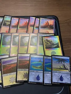 MTG Magic foil lands lot, MH2, CMM Commander Masters, Etched foils NM ~40 cards - Image 4