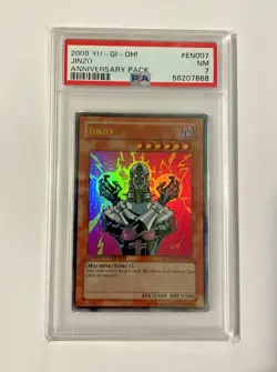 YuGiOh 2008 YAP1-EN007 JINZO Anniversary Pack Ultra Rare Card PSA 7 MINT - Image 1