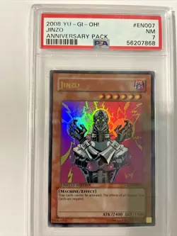 YuGiOh 2008 YAP1-EN007 JINZO Anniversary Pack Ultra Rare Card PSA 7 MINT - Image 2