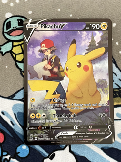 Pikachu V TG16/TG30 Swsh11: Lost Origin Trainer Gallery Holo Card - Image 1