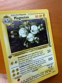 1st first Edition Holo Magneton #11/62 1999 Fossil Set Pokemon Card WOTC Vintage - Image 5