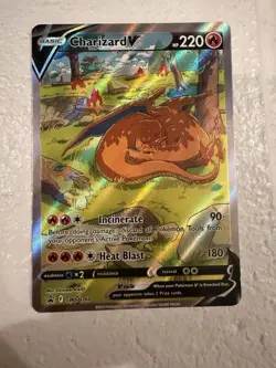 Pokemon 2022 TCG Charizard v Full Art Holo Black Star Promo Card #SWSH260 - Image 1