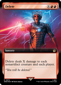 Delete (Extended Art Surge 972) FOIL Doctor Who PLD Sorcery Rare CARD ABUGames - Image 1
