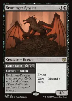 1 x Scavenger Regent // Exude Toxin - Foil - Tarkir: Dragonstorm - NM-Mint - MTG - Image 1