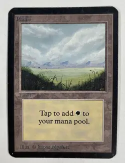 Plains No Trees Alpha MP Moderate Play MTG Magic The Gathering D - Image 1