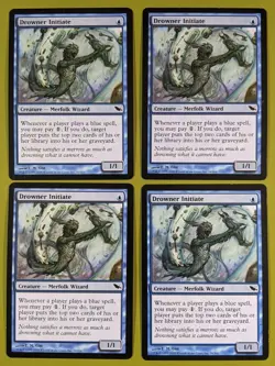 Drowner Initiate x4 Shadowmoor 4x Playset Magic the Gathering MTG - Image 1