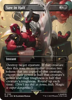 Saw in Half (Borderless) [Secret Lair Marvel] MTG - Image 1