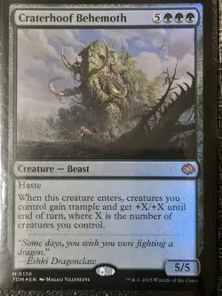 Craterhoof Behemoth X3 Foil, Borderless and Standard Tarkir Dragonstor NM Mythic - Image 1