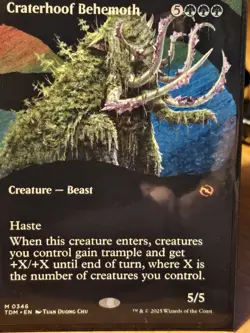 Craterhoof Behemoth X3 Foil, Borderless and Standard Tarkir Dragonstor NM Mythic - Image 2