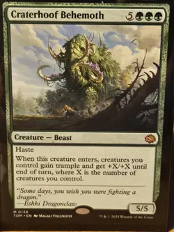 Craterhoof Behemoth X3 Foil, Borderless and Standard Tarkir Dragonstor NM Mythic - Image 3