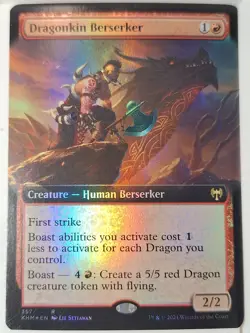 Dragonkin Berserker - FOIL Extended Art Kaldheim - Magic the Gathering MTG Nice! - Image 1