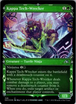 Magic the Gathering Foil Kappa Tech-Wrecker Showcase Kamigawa: Neon Dynasty MTG - Image 1