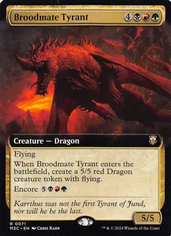 Broodmate Tyrant (Extended Art) R Commander: Modern Horizons 3 71 NM - Image 1