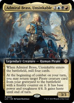 Admiral Brass, Unsinkable (EXTENDED ART) #25 | NM | LCC Magic MTG - Image 1