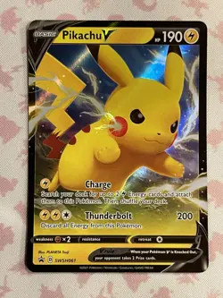 Pokemon TCG Pikachu V SWSH061 Promo Holo NM/LP - Image 1