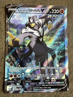 Pokemon TCG Rapid Strike Urshifu V 153/163 Battle Styles Full Alternate Art 2021 - Image 1