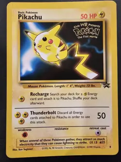 1999 Pokemon Movie Promo Set Dragonite Pikachu Mew Electabuzz WOTC LP-NM - Image 4