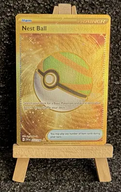 Nest Ball 255/198 Pokemon TCG SV01 Scarlet Violet Base Set Hyper Rare Gold NM - Image 1