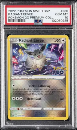 2022 POKEMON SWSH BLACK STAR PROMO #230 RADIANT EEVEE PSA 10 - Image 1