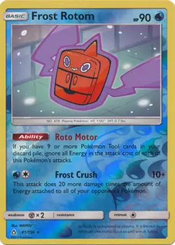 Pokemon - Frost Rotom - 41/156 - Rare - Reverse Holo - Sun and Moon Ultra Prism - Image 1