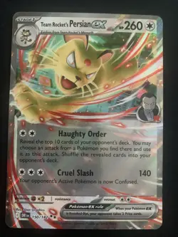 Team Rockets Persian EX 150/182 Rare Holo Pokemon TCG Destined Rivals Mint/NM - Image 1