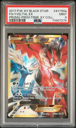 2017 POKEMON XY BLACK STAR PROMO PREMIUM TRAINER XY FULL ART/YVELTAL EX PSA 9 - Image 1