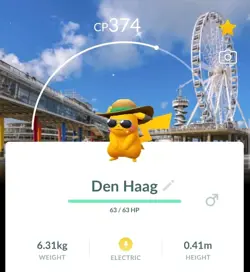 Shiny Summer Hat Pikachu Den Haag Background Pokemon Go - Image 1