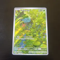 Pokemon TCG Scarlet Violet 151 Bulbasaur 166/165 Illustration Rare NM SHIPS FAST - Image 1