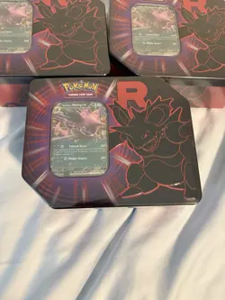 Pokemon Destined Rivals Team Rockets Nidoking EX Tin - FACTORY SEALED! - Image 2