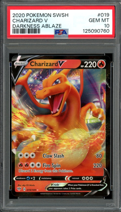 PSA 10 Gem Mint Charizard V Ultra Rare Darkness Ablaze 019/198 Pokemon - Image 1