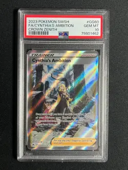 Cynthia's Ambition #GG60 - Pokemon Crown Zenith Galarian Gallery - PSA 10 - Image 3