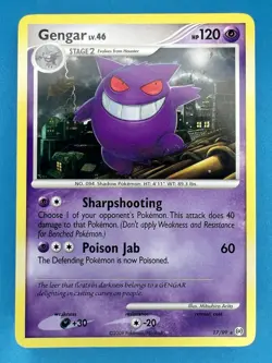 Pokemon TCG Gengar Lv. 46 17/99 Platinum Arceus Regular Rare Vintage 2009 NM/M - Image 1
