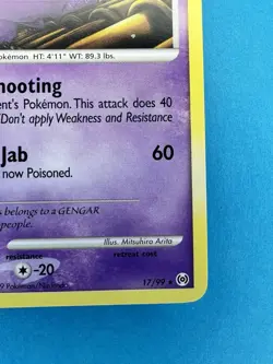 Pokemon TCG Gengar Lv. 46 17/99 Platinum Arceus Regular Rare Vintage 2009 NM/M - Image 5