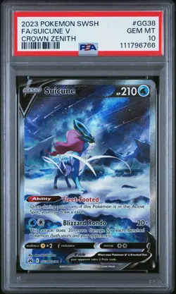 2023 POKEMON SWSH FA/SUICUNE V CROWN ZENITH #GG38/GG70 PSA 10 GEM MINT - Image 1