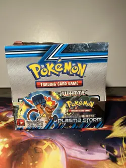 2012 Pokemon Black & White Plasma Storm Booster Box - EMPTY - Image 1