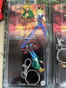 Yu-Gi-Oh Collectible Trading Pin & Key Tag Chain 2 Characters Vintage New - Image 2