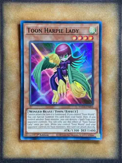 Yugioh Toon Harpie Lady TOCH-EN002 Super Rare 1st Ed NM - Image 1
